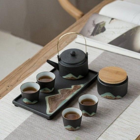 TEA SET GIFT | Teapot With Cups | Travel Tea Sets | Kungfu Tea Canister | Traditional Tea Pot | thetastestyle Tea Ceremony Accessories