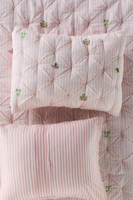 Emilia Cotton Voile Floral Icon Embroidered Shams, Set of 2