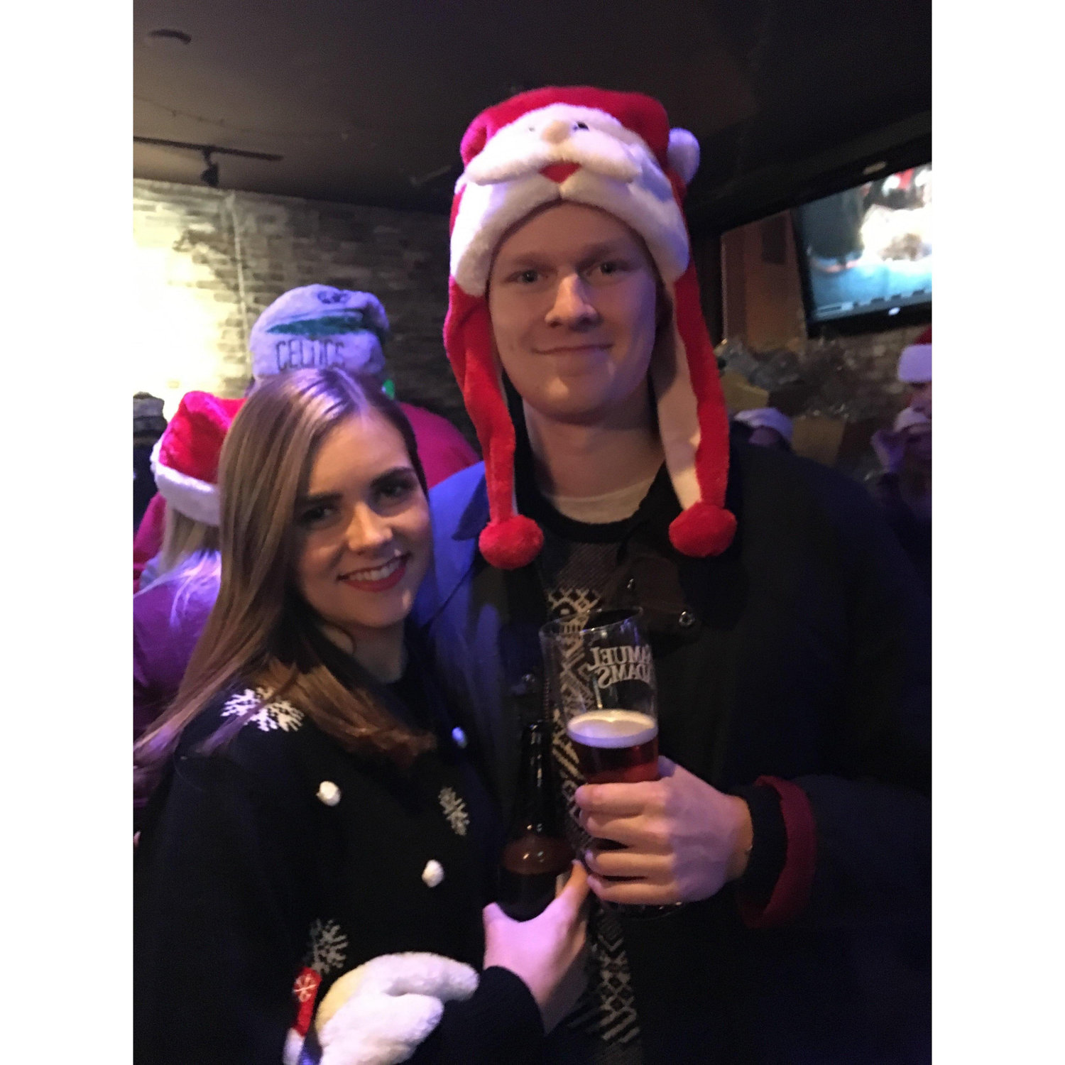 santa con in boston at bell in hand - december 2016