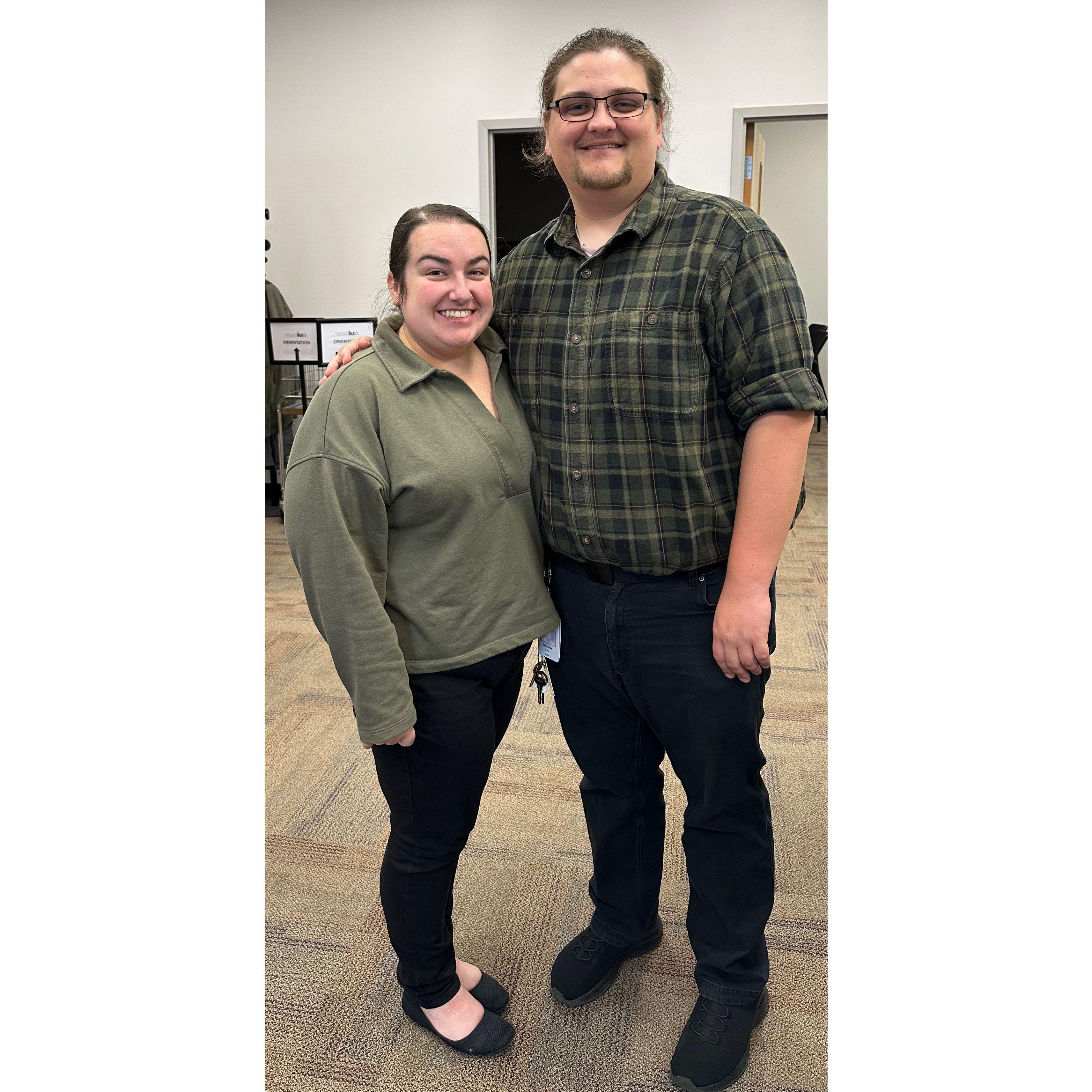 I made the mistake of telling him what I was wearing to work - he wanted to match me.