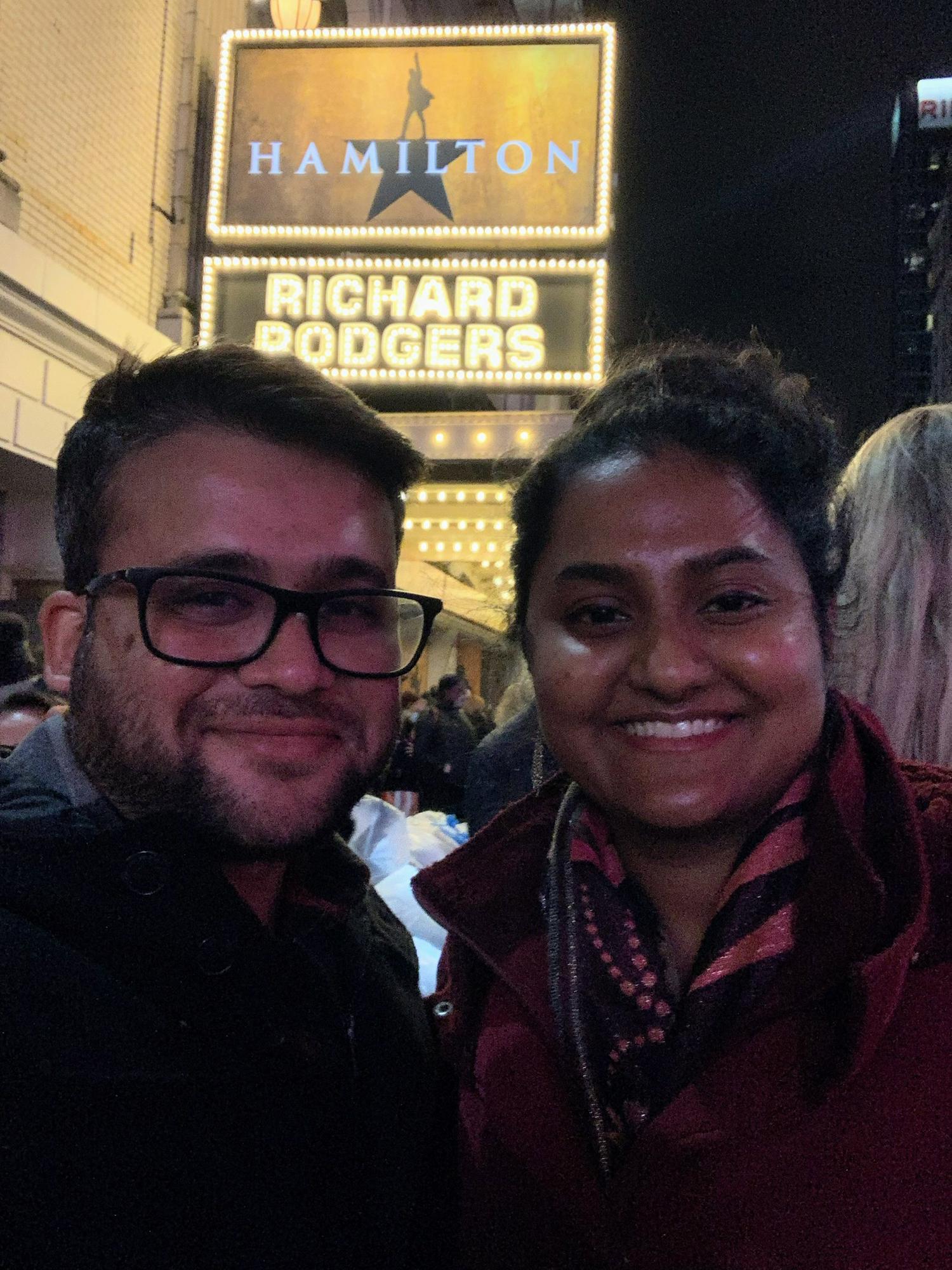 Thanks to a few friends, we were able to get to enjoy Hamilton at Broadway