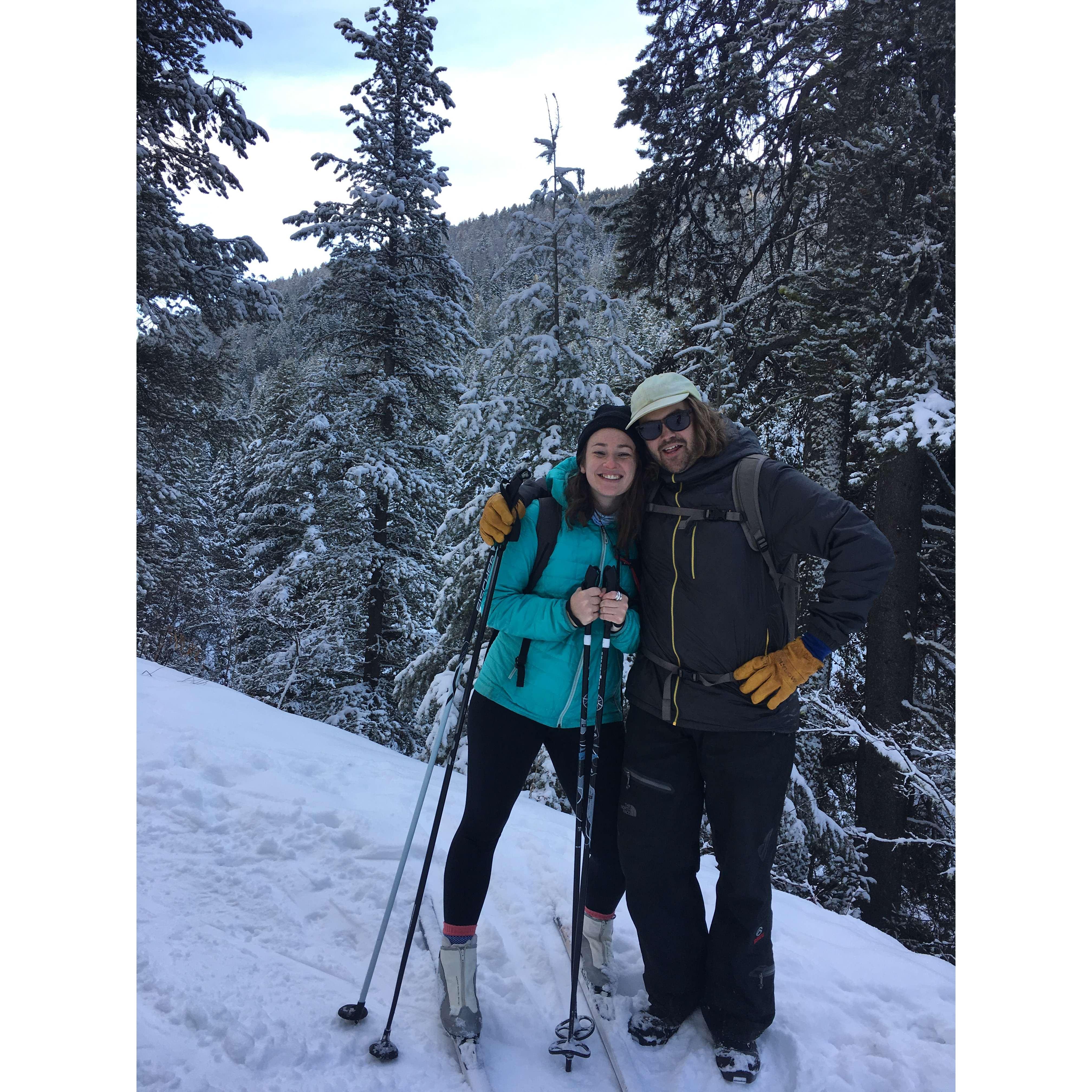 Cross county skiing in Bozeman, 2018