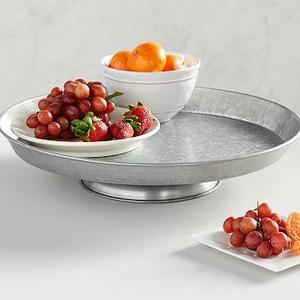 Galvanized Metal Lazy Susan