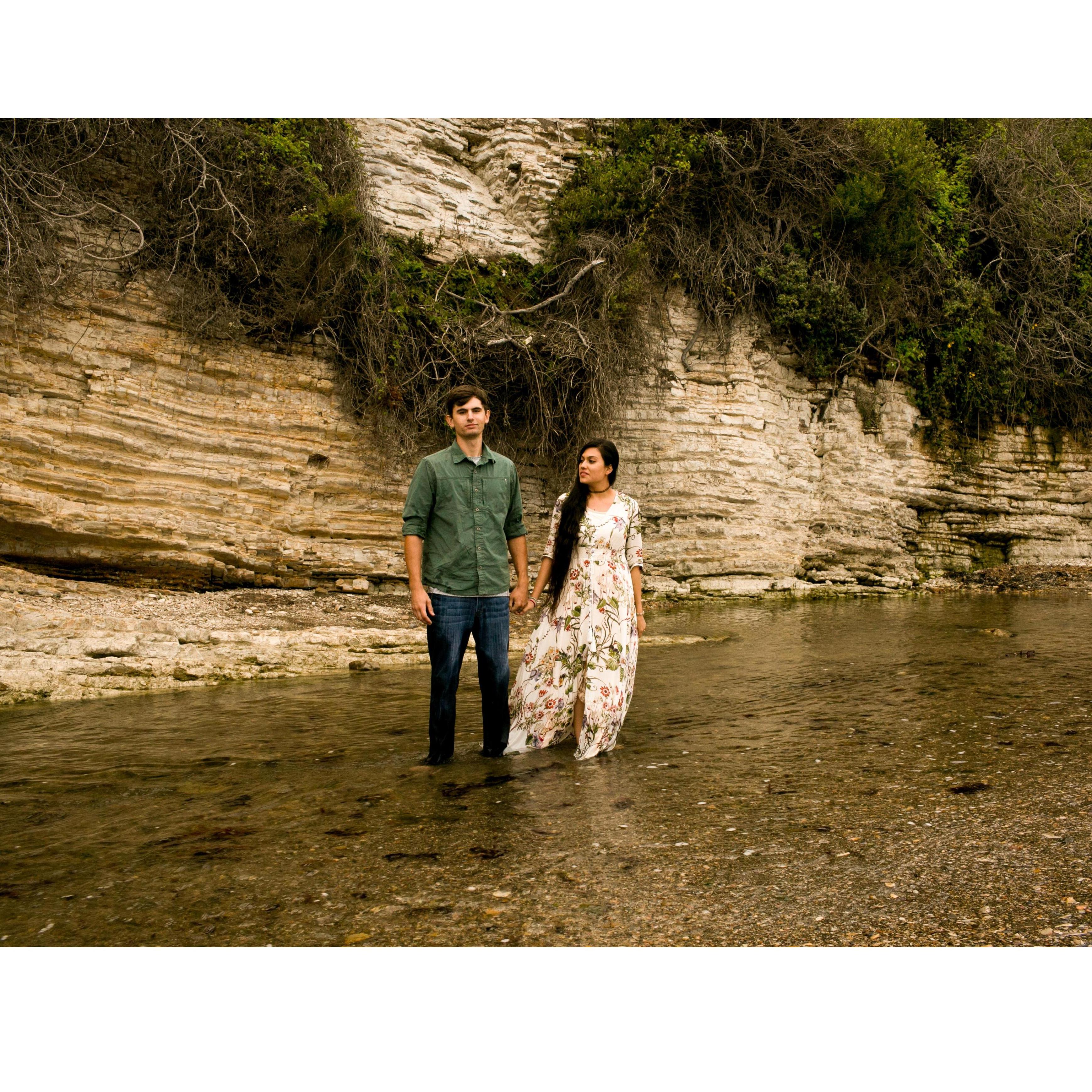 Wyllie, Gage's dad took these beach photos. It was our hope that somehow we could take pictures that had a lost in the forest feel to them. All hope was lost until we found THIS spot!