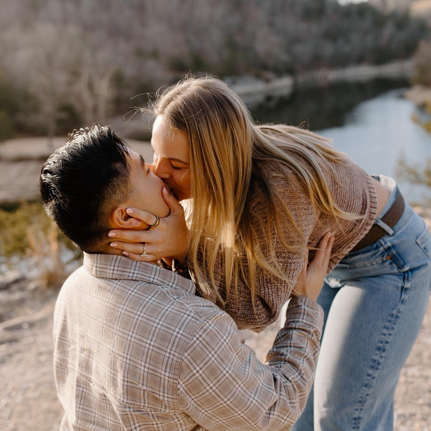 Engagement at Lovers Leap in Arkansas!