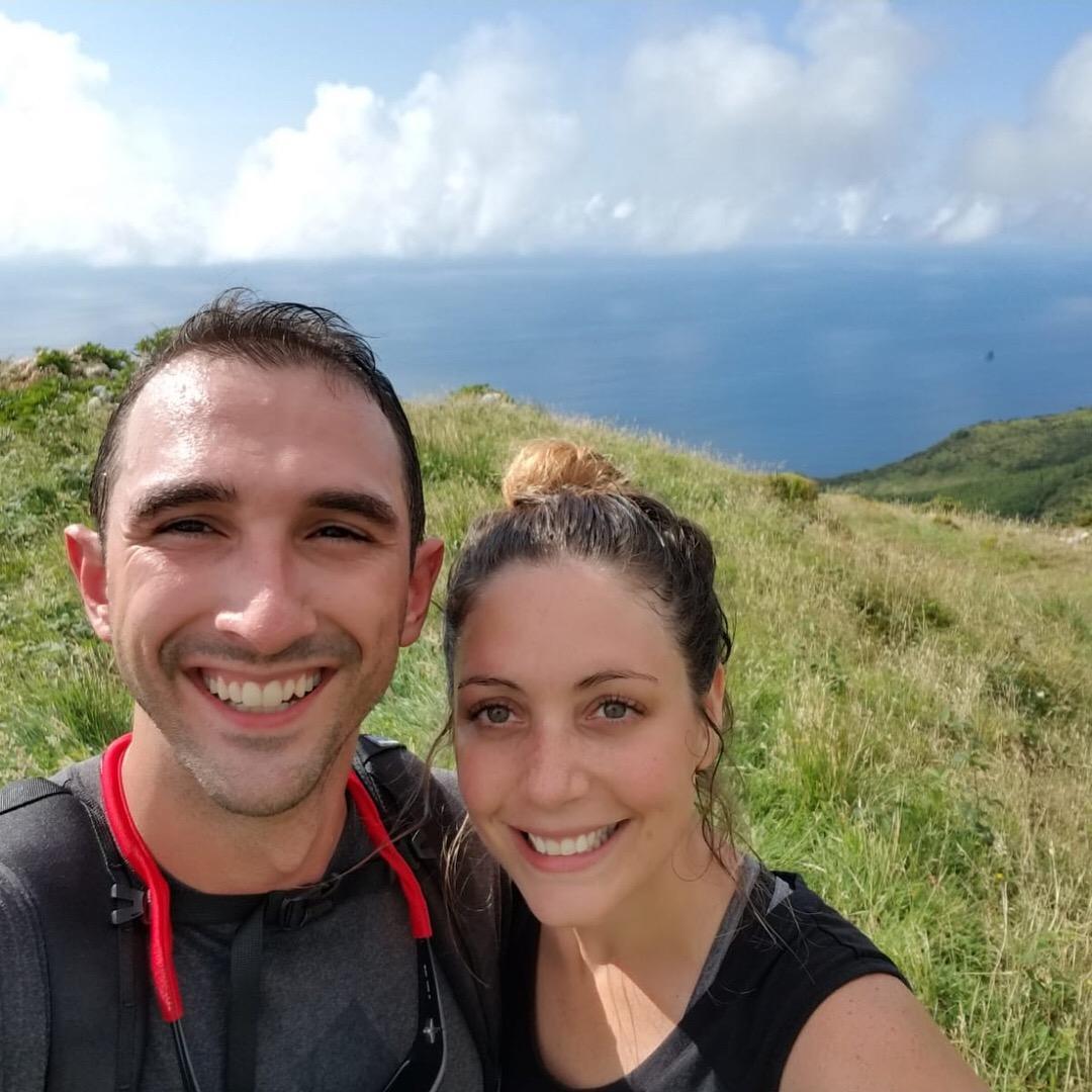 Sweaty but the views from the top in the Azores were well worth the climb.