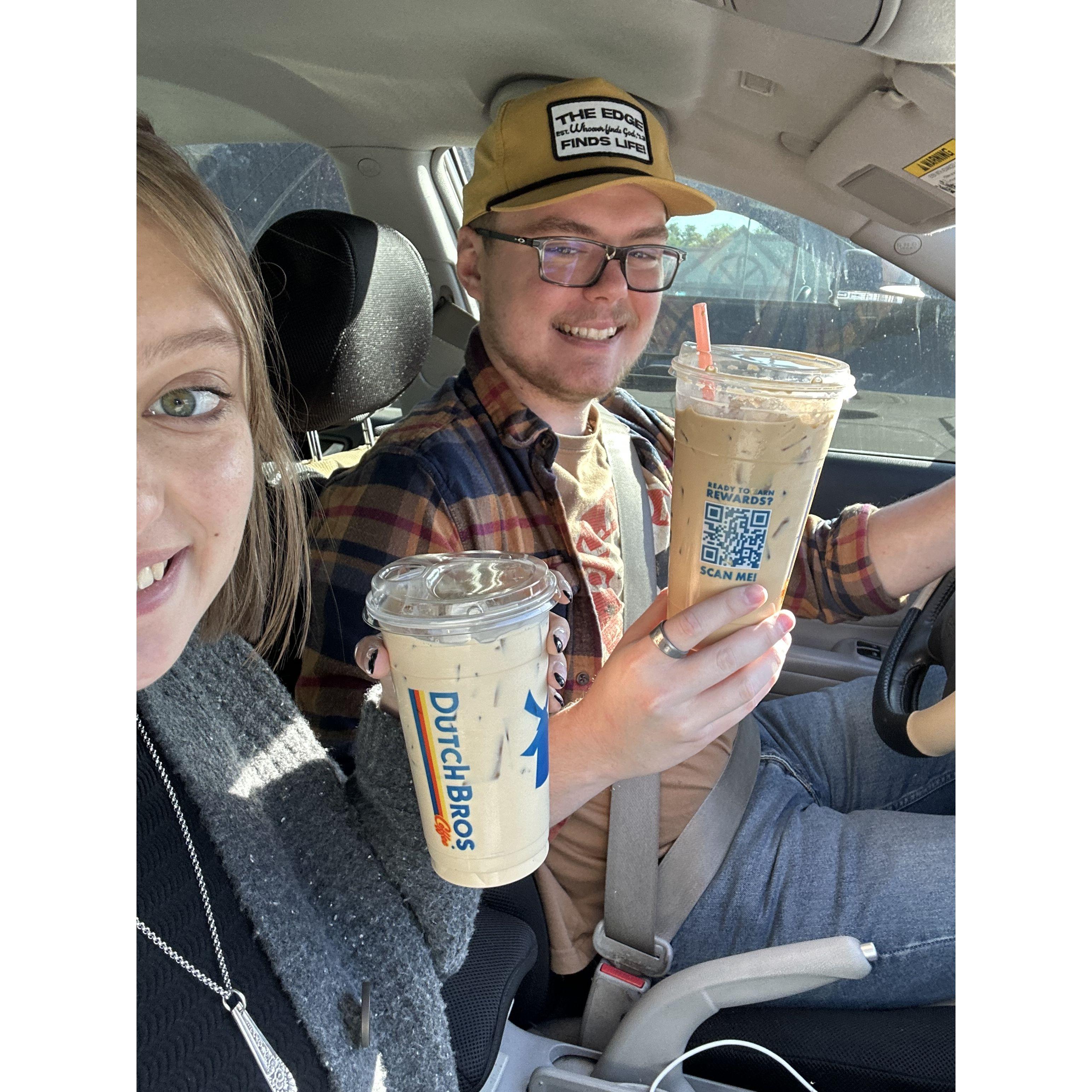 Jeston claims he wasn't a coffee drinker until Bailey, but now we're both addicted! (October 2023)