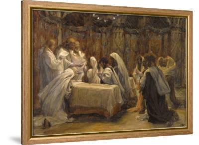 The Communion of the Apostles, Illustration for 'The Life of Christ', C.1884-96 By James Tissot, RUSTIQUE TAN GOLD FRAMED CANVAS
