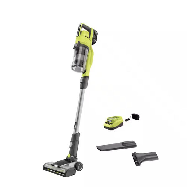 RYOBI ONE+ 18V Cordless Stick Vacuum Cleaner Kit with 4.0 Ah Battery and Charger PCL720K