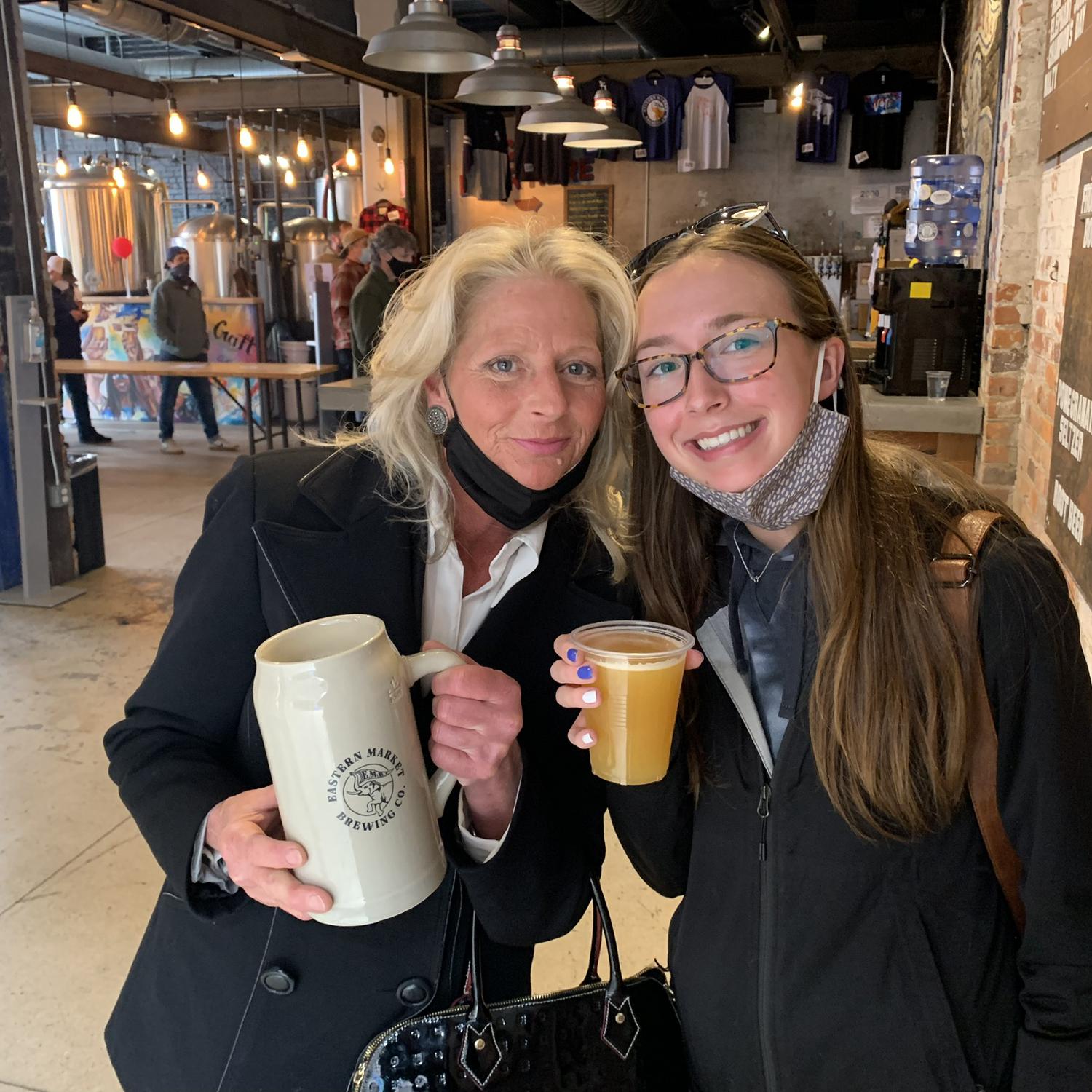 Step mother of the bride Karen and Emily at Eastern Market!