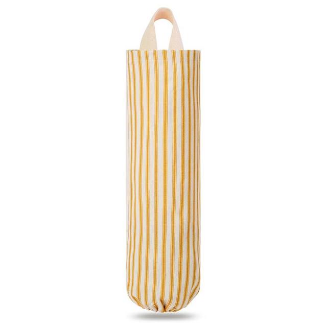 TOGETRUE Plastic Bag Holder, Wall Mount Grocery Bag Holder, Reusable Trash Bag Organizer for Home Kitchen Pantry Decor (Yellow)