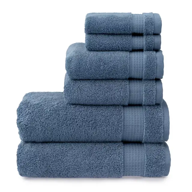 Martha Stewart Noah Turkish Cotton 6-Piece Towel Set in Blue