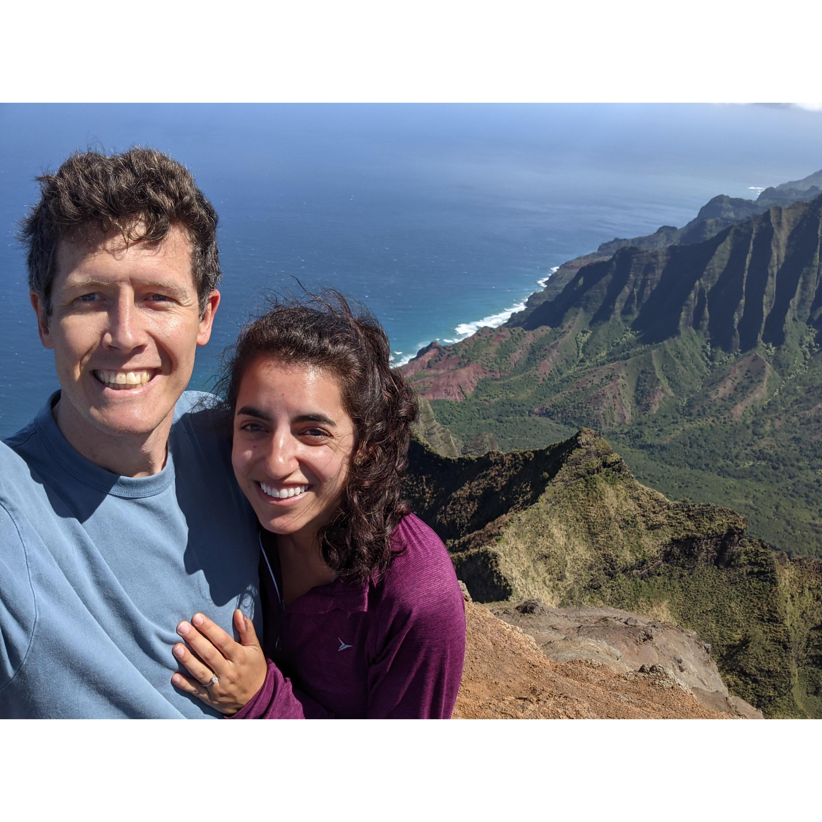 Kalepa Ridge trail, Kauai, HI. April 2021.
The most amazing hike, on a 3000 ft cliff directly above the ocean!