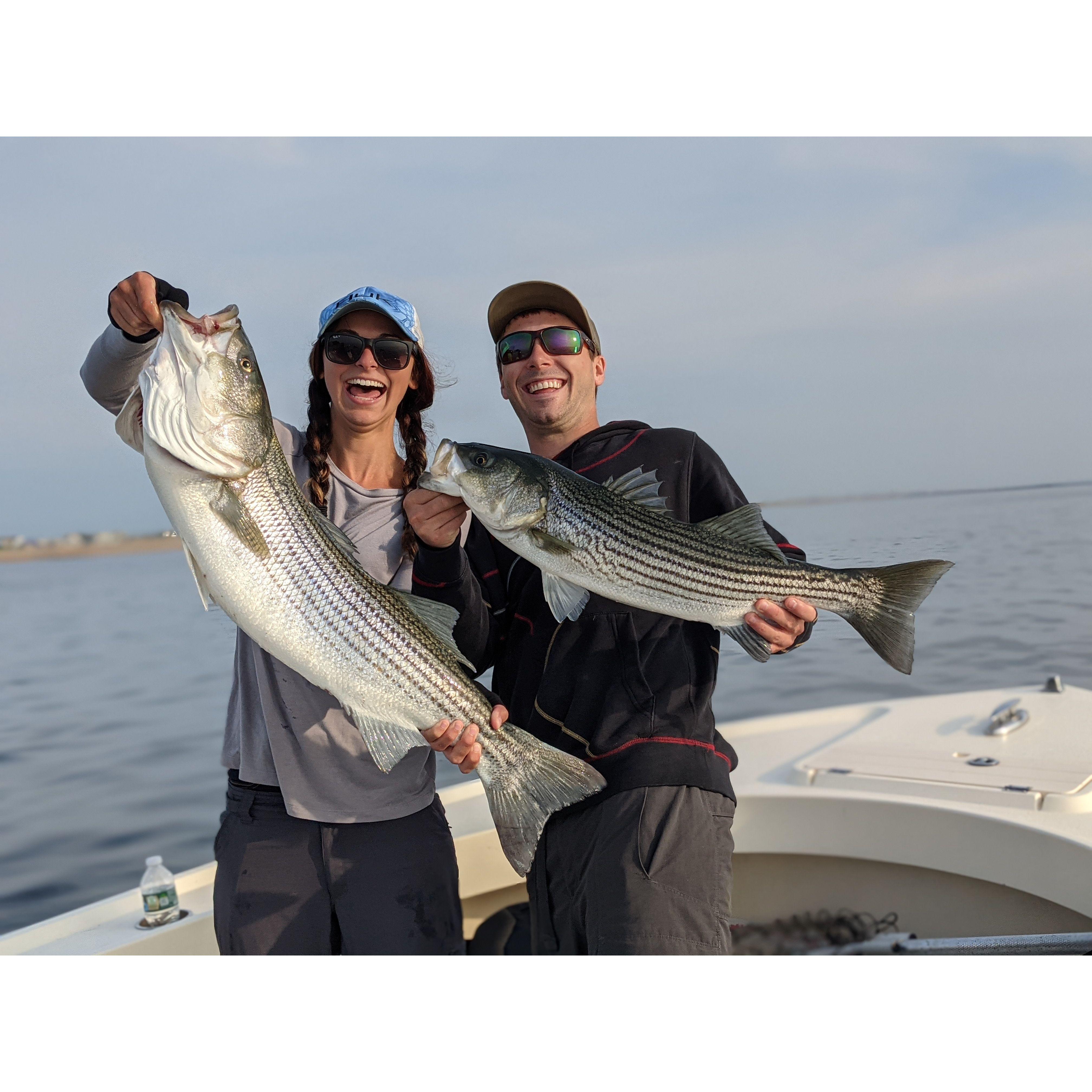 Our first striper bass charter 8/7/21