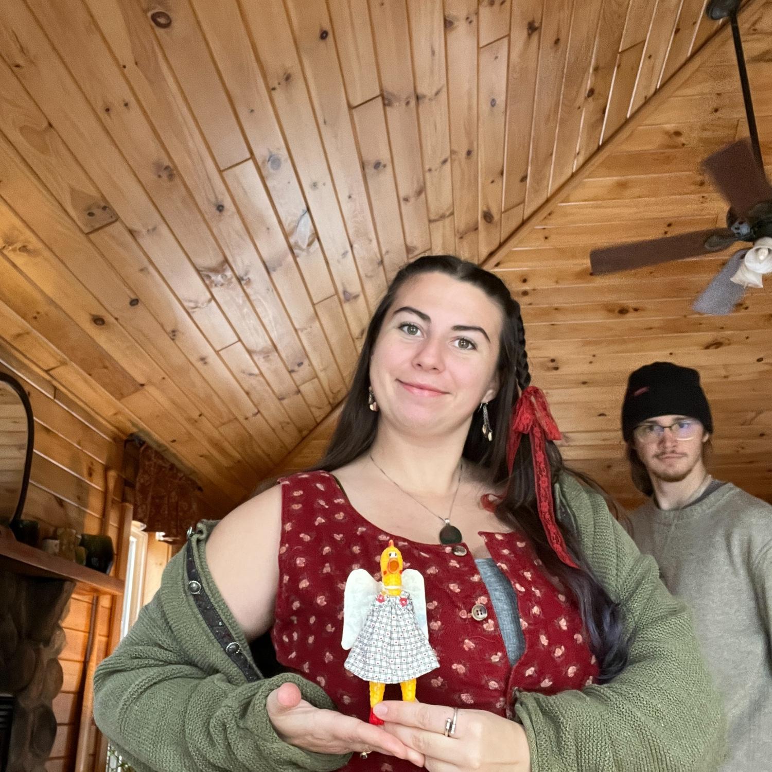 Thanksgiving day with Reggie the chicken
