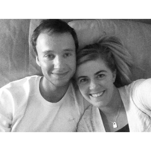 The very first picture taken together, after a failed attempt at making homemade sushi