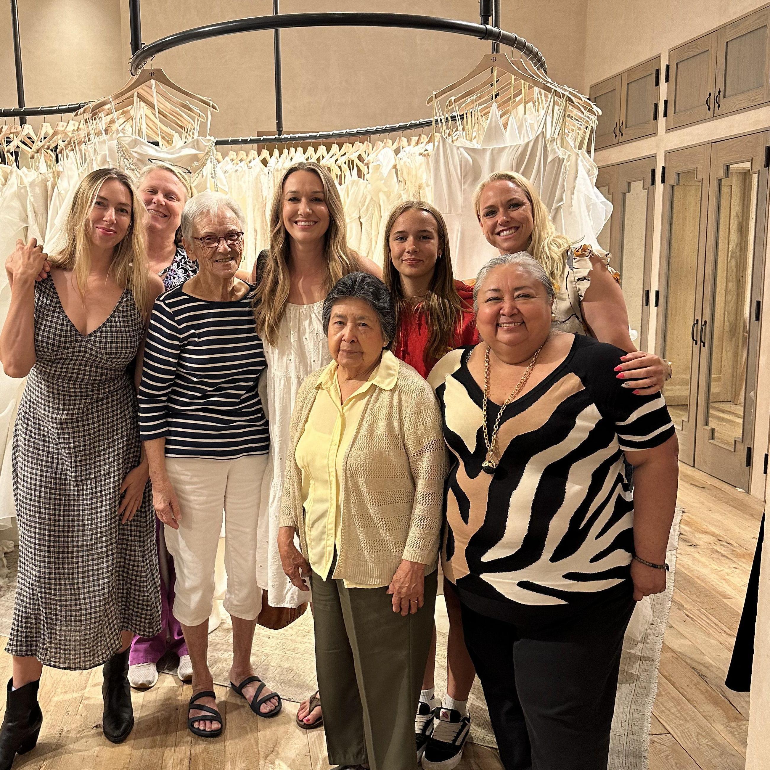 Dress shopping with the family