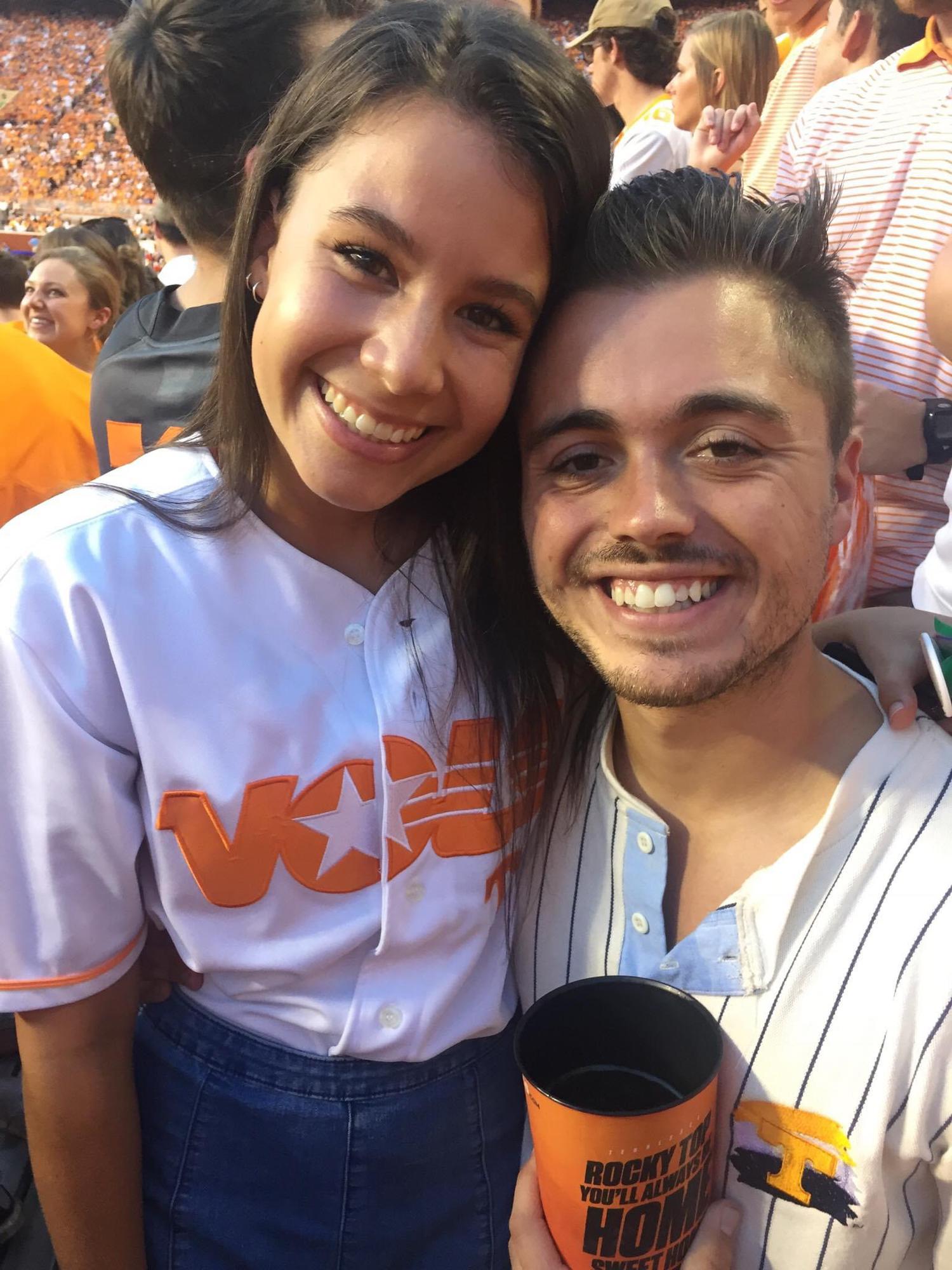 Always a big fan of wearing baseball jerseys to football games apparently