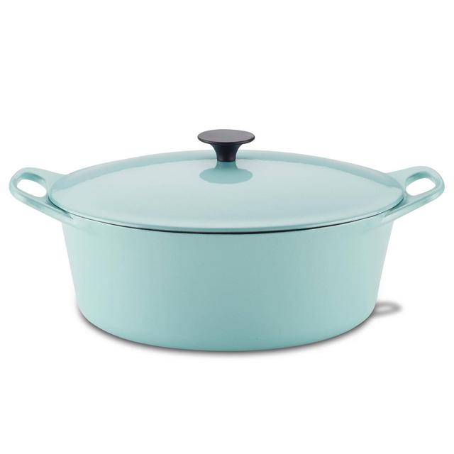Rachael Ray 6.5qt Cast Iron Dutch Oven with Lid Light Blue