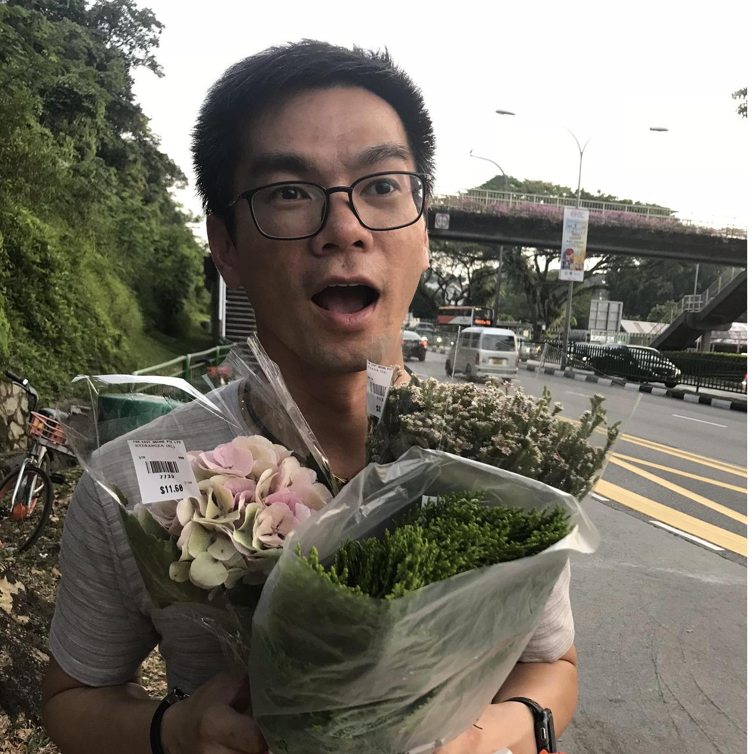 Flowers!!! But it's not for her.
