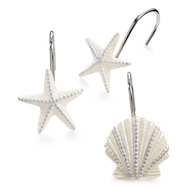 Avanti Bath, Sequin Shells Shower Curtain Hooks