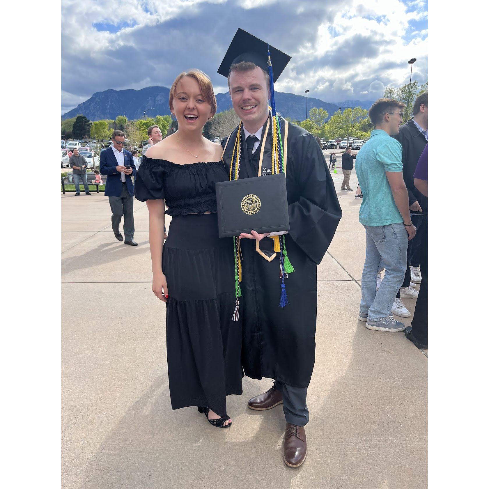 Zach’s graduation in Spring 2024—such a proud moment! Right after, he dove into his career at FirstBank. So excited for what’s ahead! 🎓💼