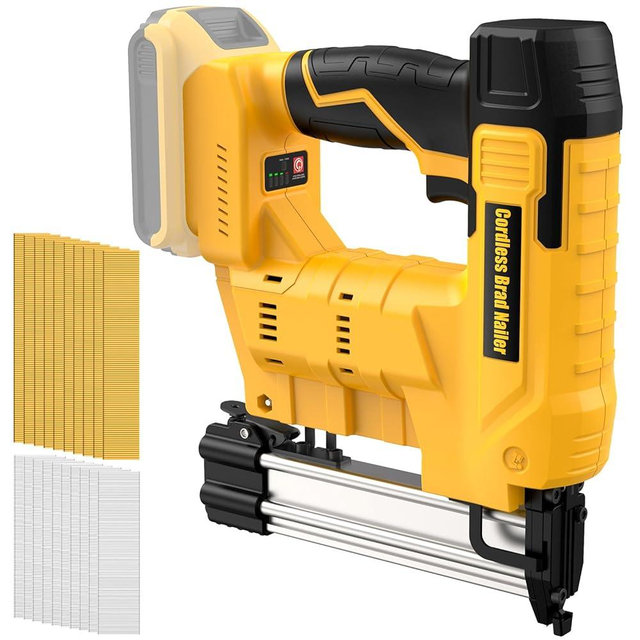 18 Gauge 2-in-1 Cordless Brad Nailer & Staple Gun, Compatible with DeWalt 20V MAX Batteries(No Battery),Includes 1000 Brad Nails & Staples for Home Improvement, DIY & Woodworking