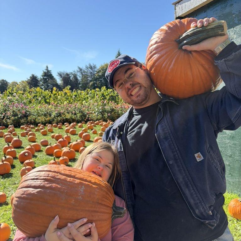 Besties at the pumpkin patch Oct 2025