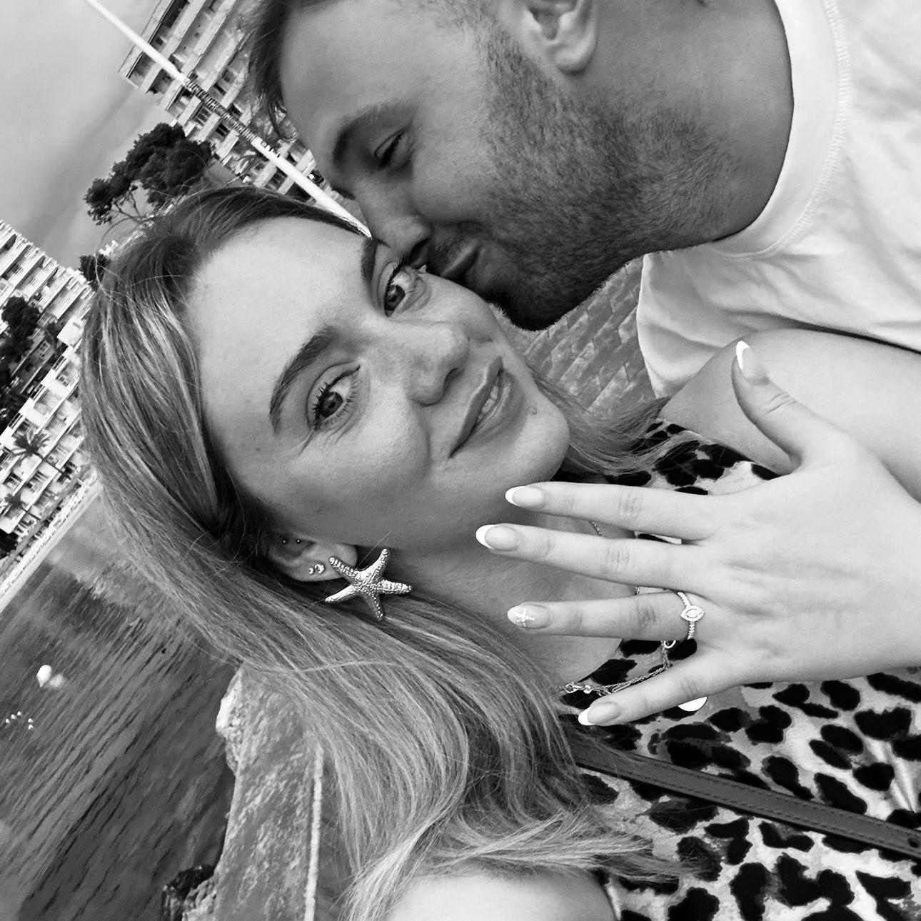 Happy tears after Joe proposed