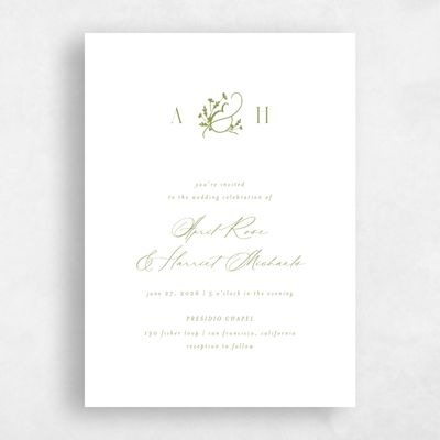 Multi-Colored Wedding Invitation - Olmo Portrait
