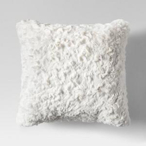 Cream Faux Fur Square Throw Pillow - Project 62™