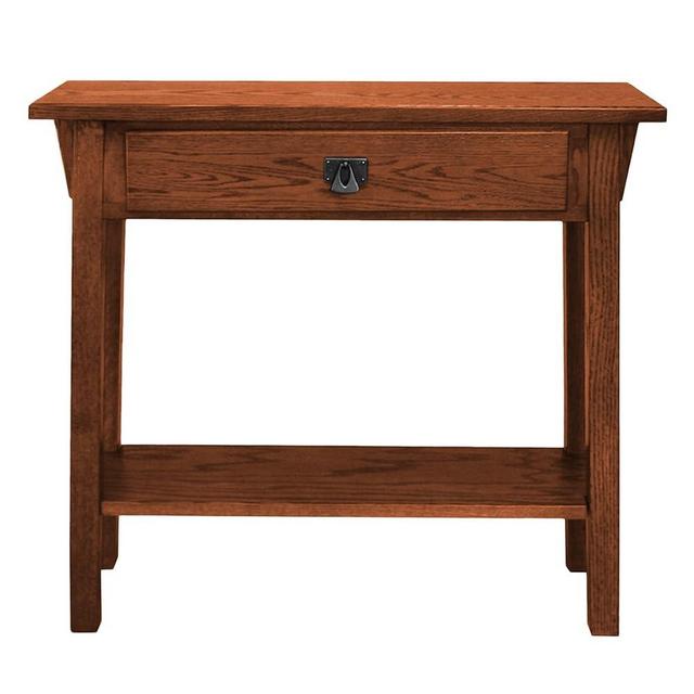 Leick Home 9057-RS Mission Console Table for Entryway, Wood Sofa Table, Made with Solid Wood, for Living Room, Hallway, Office, Bedroom, Russet Finish