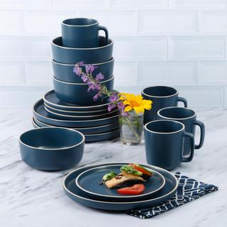 Zuma 16-Piece Round Kitchen Dinnerware Set, Service for 4