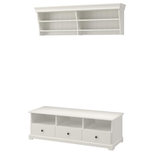 LIATORP TV storage combination, white, 57 1/8x19 1/4 "