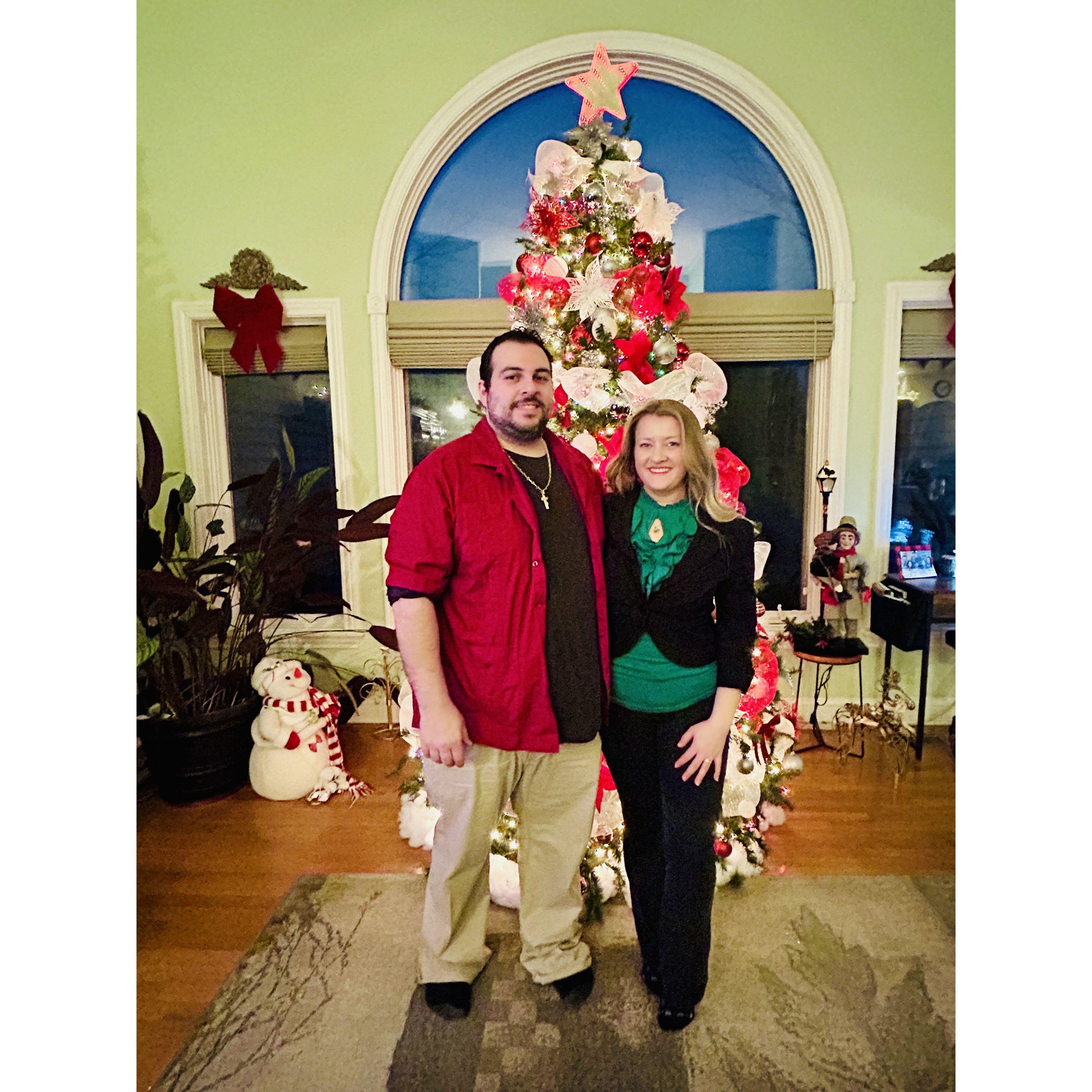 Christmas 2024 with the tree that's way bigger than it needs to be.
