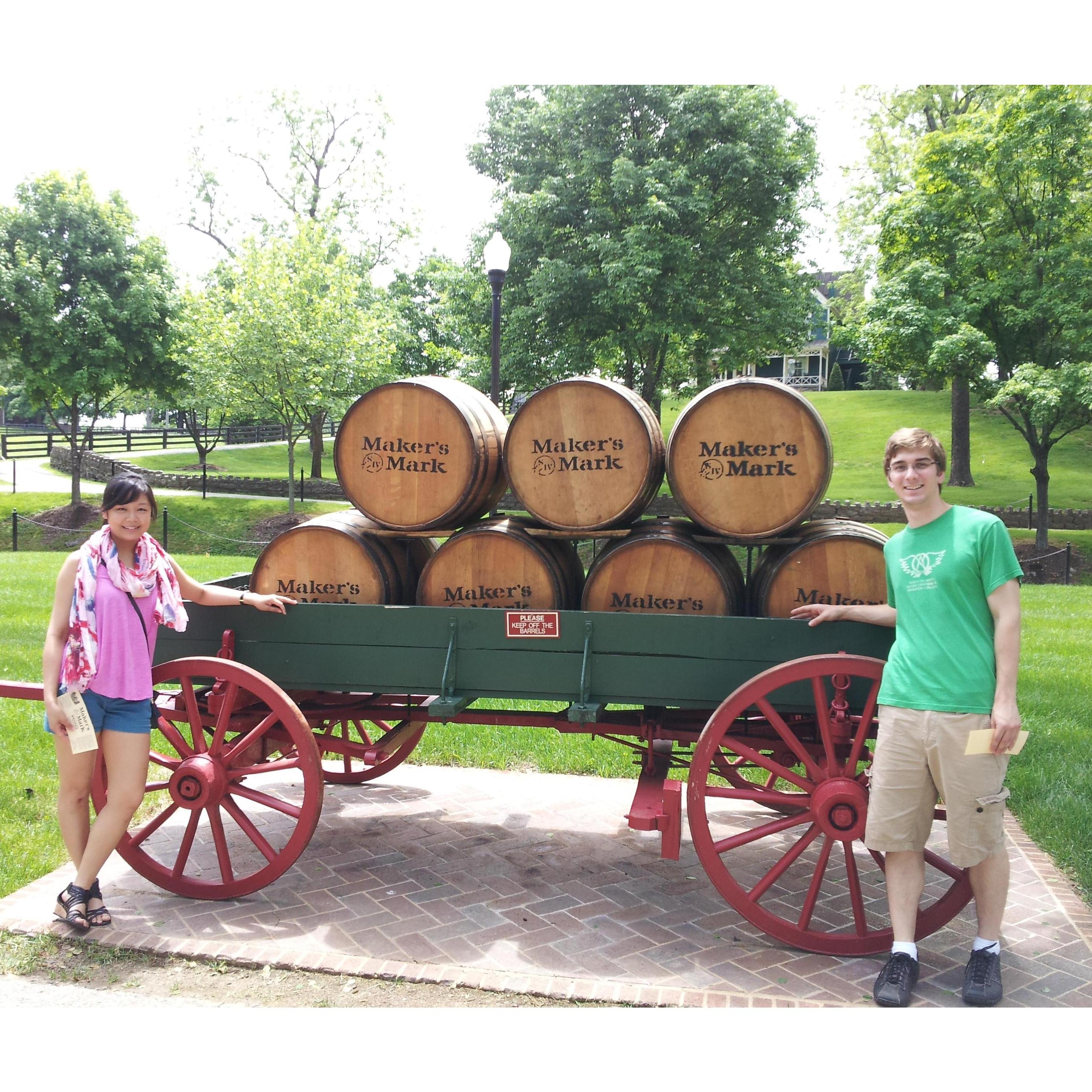 At the Maker's Mark Distillery in May 2014.