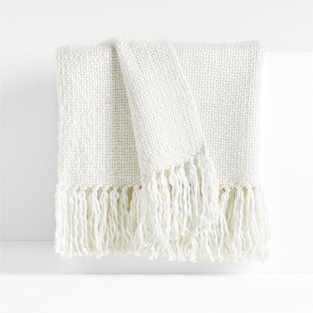 Styles 70"x55" Ivory Throw Blanket