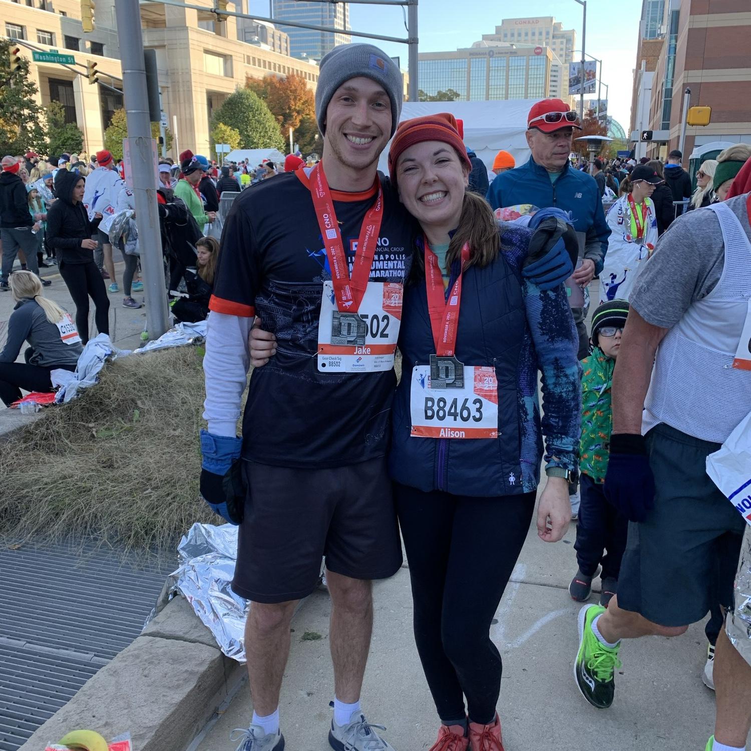 Ran a half-marathon together! November 2021