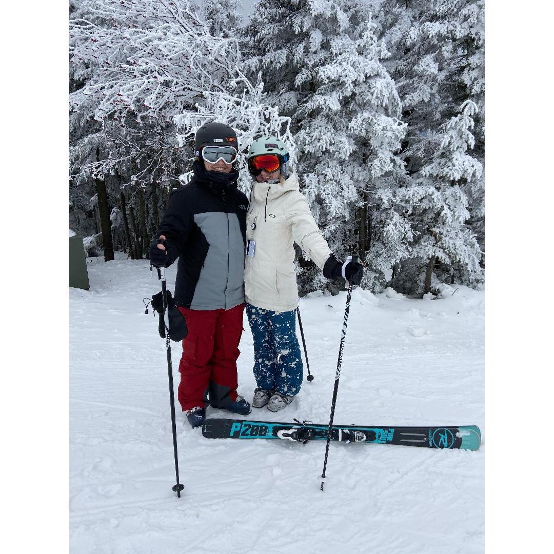 Alex's first time skiing