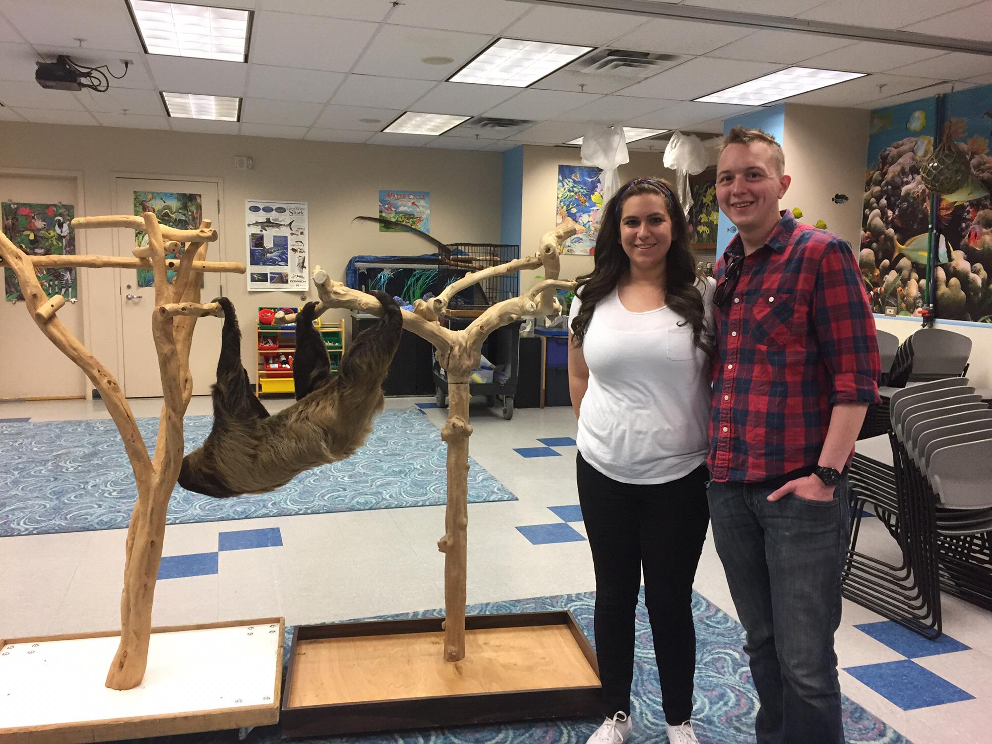 One year anniversary, we met Aspen the sloth!!
