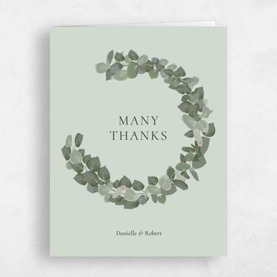 Light Sage, Green Wedding Thank You - Bransford Portrait