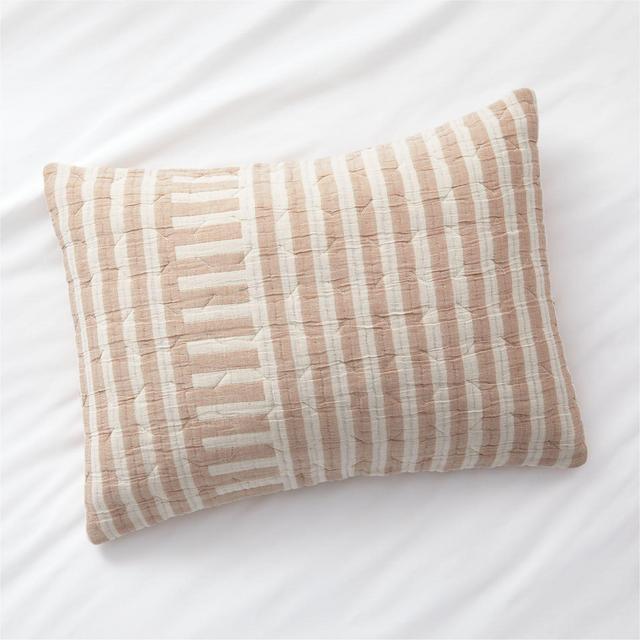 Yucatan Terracotta Stripe Standard Sham