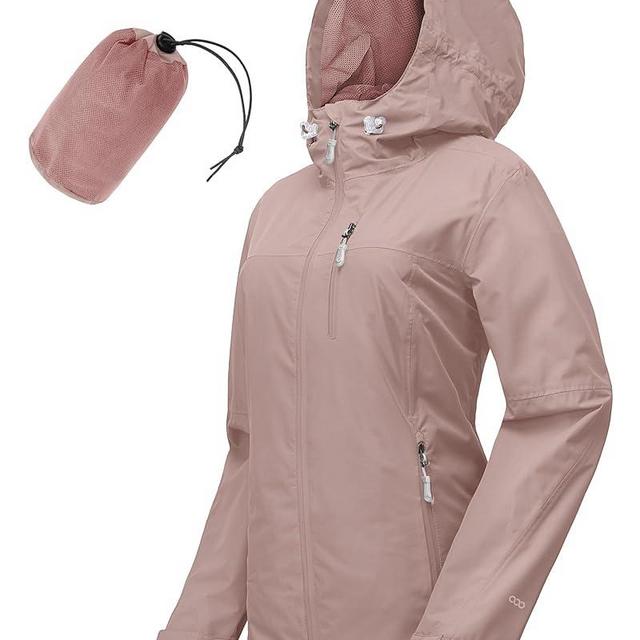 33,000ft Packable Rain Jacket Women Lightweight Waterproof Raincoat with Hood Cycling Bike Jacket Windbreaker