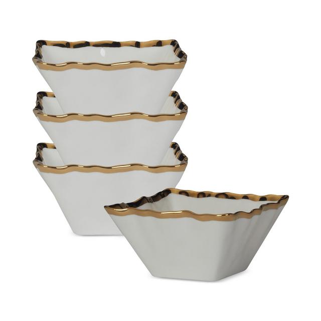 Certified International Regency Square Snack Bowls, Set of 4