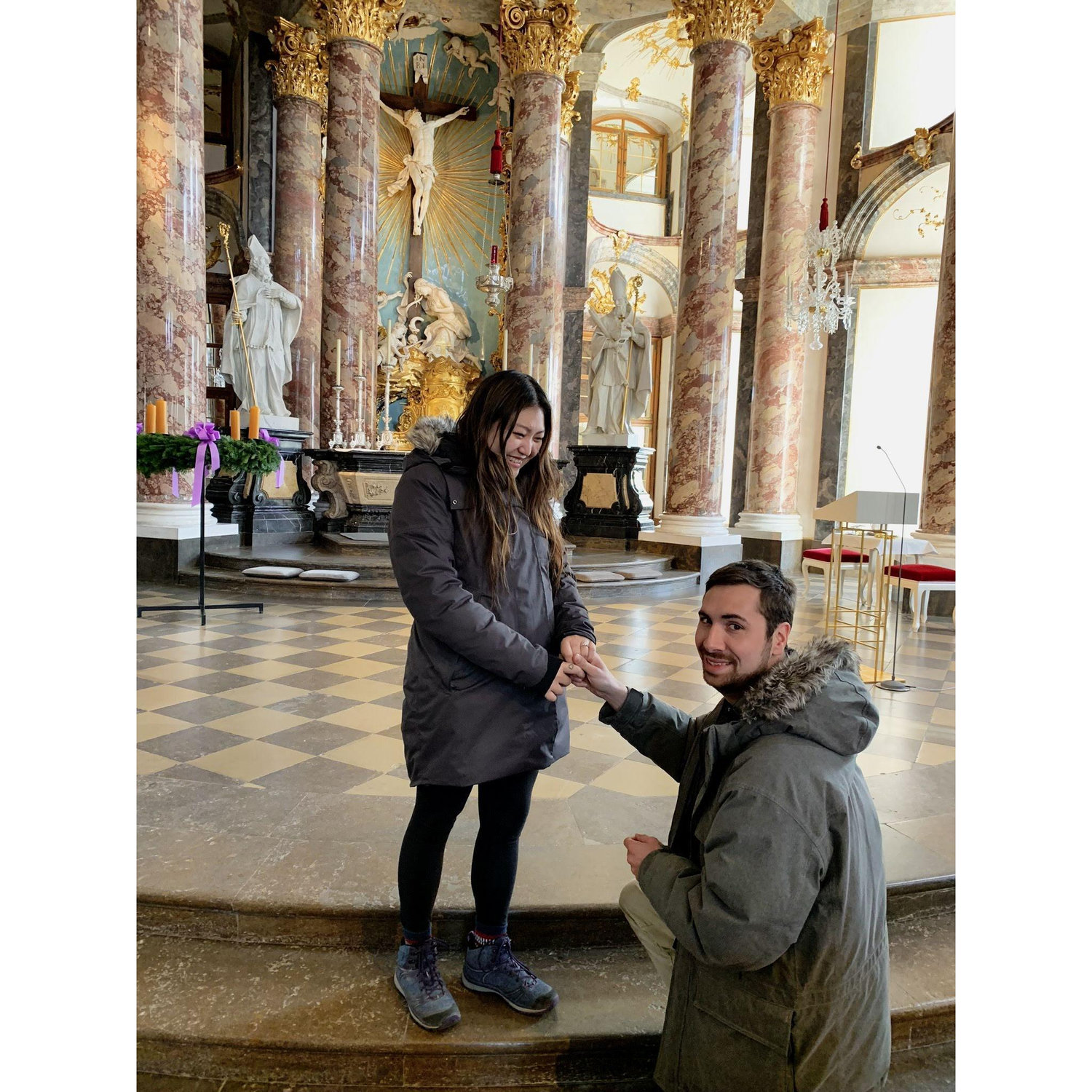 Proposal at Residenz und Hofgarten Würzburg, 2018