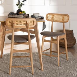 Tarana Mid-Century Modern Counter Stool, Set of 2