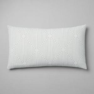 Organic Concentric Squares Jacquard King Sham, Platinum