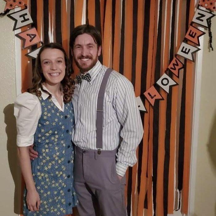 We take our Halloween costumes seriously in this relationship. Can you guess which 90's duo we're sporting in this picture? *Hint: It begins with an 'L' and ends in Rascals