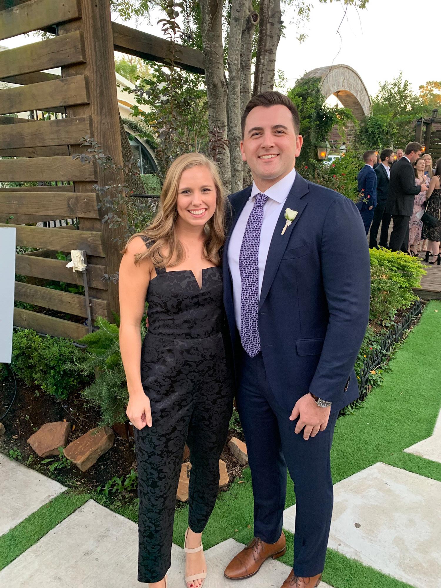 Celebrating Hudson (one of Chris's groomsmen) and Meagan's wedding in Houston