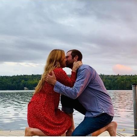 The moment after Jeff proposed!